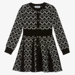 Fun amp; Fun Dresses*Girls Black Knitted Heart Dress