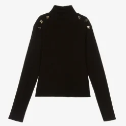 Fun amp; Fun Tops*Girls Black Knitted Roll Neck Jumper