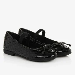 Geox School Shoes|Pumps & Ballerinas*Girls Black Leather Ballet Pumps