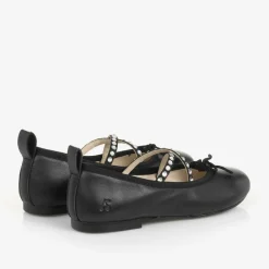Bonpoint Pumps & Ballerinas|Pumps & Ballerinas*Girls Black Leather Ballerina Shoes