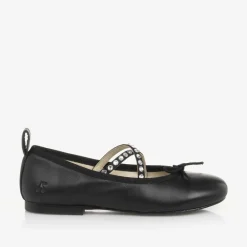 Bonpoint Pumps & Ballerinas|Pumps & Ballerinas*Girls Black Leather Ballerina Shoes