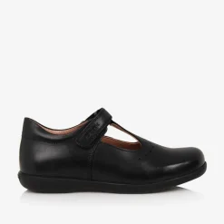 Geox Traditional Shoes|School Shoes*Girls Black Leather Bar Shoes