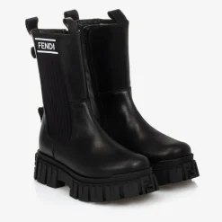 Fendi Boots|Boots*Girls Black Leather Boots