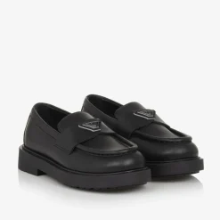 Emporio Armani Loafers & Moccasins|Loafers & Moccasins*Girls Black Leather Loafers