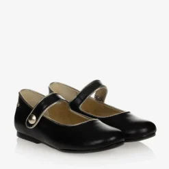 Manuela de Juan Pumps & Ballerinas|Pumps & Ballerinas*Girls Black Leather Pumps