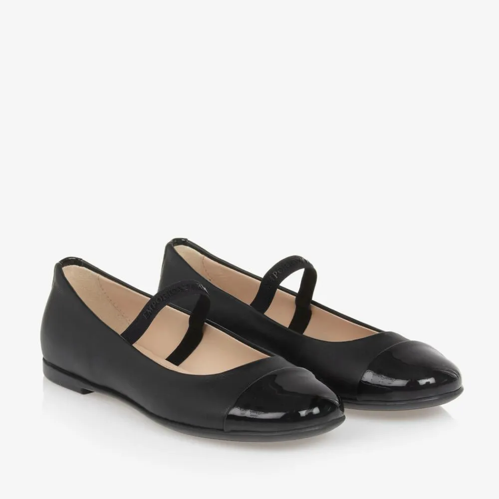 Emporio Armani Pumps & Ballerinas|Pumps & Ballerinas*Girls Black Leather Pumps