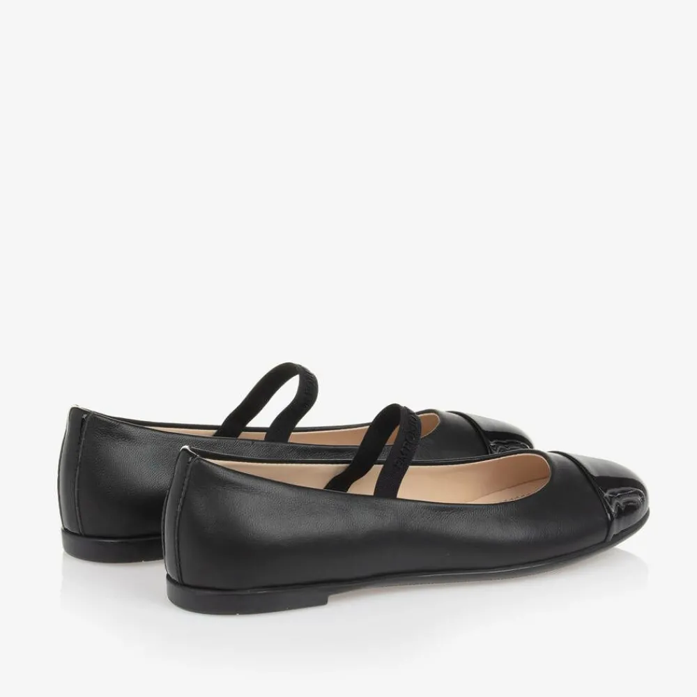 Emporio Armani Pumps & Ballerinas|Pumps & Ballerinas*Girls Black Leather Pumps