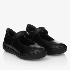 Geox School Shoes|Bar Shoes*Girls Black Leather Shoes