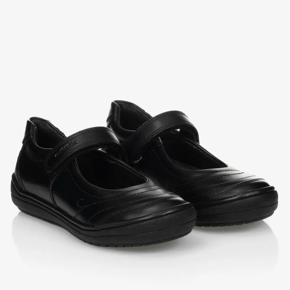 Geox School Shoes|Bar Shoes*Girls Black Leather Shoes