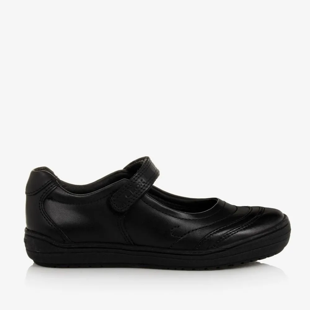 Geox School Shoes|Bar Shoes*Girls Black Leather Shoes