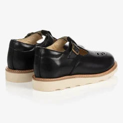 Young Soles School Shoes|Bar Shoes*Girls Black Leather Shoes