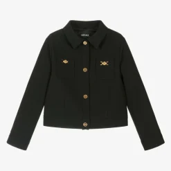 Versace Coats & Jackets*Girls Black Medusa Jacket