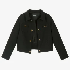 Versace Coats & Jackets*Girls Black Medusa Jacket