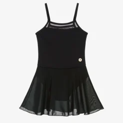 Danskin Activewear*Girls Black Mesh Leotard Dress