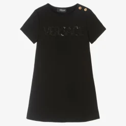 Versace Dresses*Girls Black Milano Jersey Dress