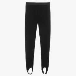 Versace Leggings*Girls Black Milano Jersey Stirrup Leggings