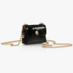 Zaccone Bags*Girls Black Mini Shoulder Bag (8cm)