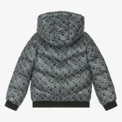 Guess Coats & Jackets*Girls Black Monogram Logo Puffer Jacket
