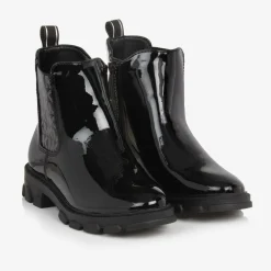 Michael Kors Kids Boots|Boots*Girls Black Patent Chelsea Boots