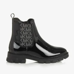 Michael Kors Kids Boots|Boots*Girls Black Patent Chelsea Boots
