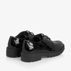 Geox School Shoes|Brogues*Girls Black Patent Faux Leather Brogues