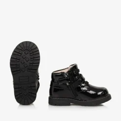 Mayoral Boots|Boots*Girls Black Patent Faux Leather Boots