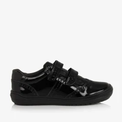Geox Trainers|School Shoes*Girls Black Patent Leather Trainers