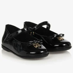Dolce amp; Gabbana Bar Shoes*Girls Black Patent Leather Shoes
