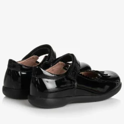 Geox School Shoes*Girls Black Patent Leather Pumps