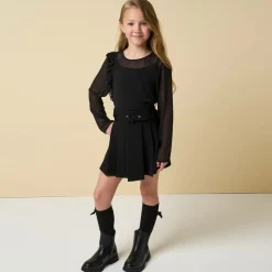 iDO Junior Skirts*Girls Black Pleated Crêpe Skirt