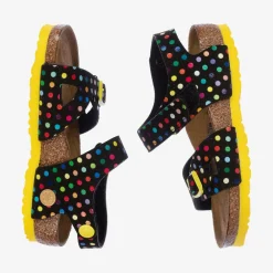 Birkenstock Sandals*Girls Black Polka Dot Sandals