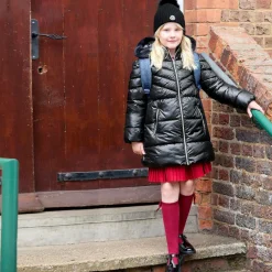 Mayoral Coats & Jackets*Girls Black Puffer Coat