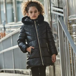 Mayoral Coats & Jackets*Girls Black Puffer Coat