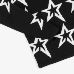 Perfect Moment Tops*Girls Black Roll Neck Star Sweater