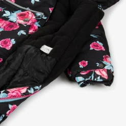 Deux par Deux Snowwear|Coats & Jackets*Girls Black Roses Snowsuit Set