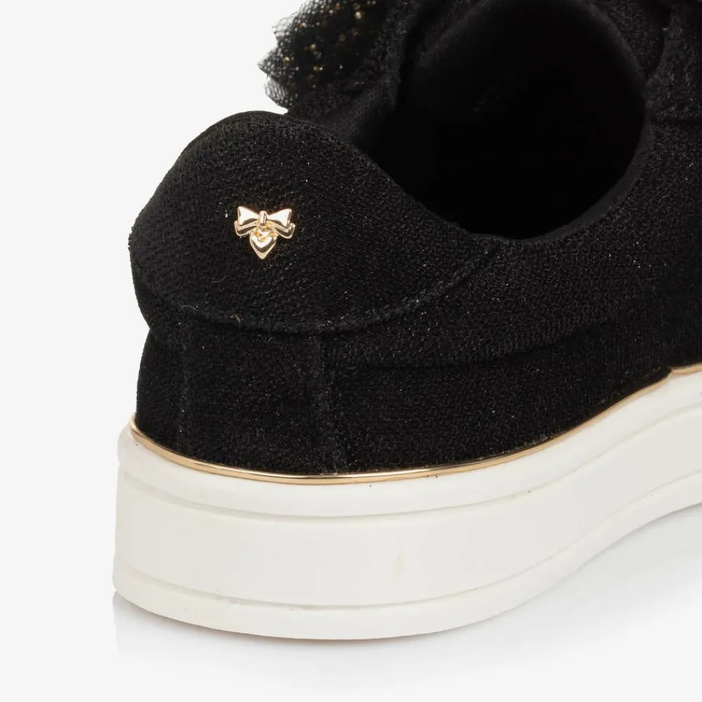 Angels Face Trainers|Trainers*Girls Ruffle Velcro Trainers Black