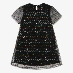 AIGNER Dresses*Girls Black Sequinned Tulle Dress