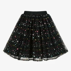 AIGNER Skirts*Girls Black Sequinned Tulle Skirt