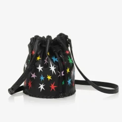 Stella McCartney Kids Bags*Girls Black Star Bucket Bag (19cm)