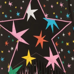 Stella McCartney Kids Tops*Girls Black Star Print Fringed Sweatshirt