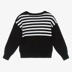 Givenchy Tops*Girls Black Stripe Cotton Jumper