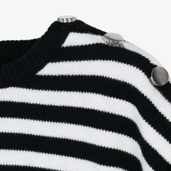 Givenchy Tops*Girls Black Stripe Cotton Jumper
