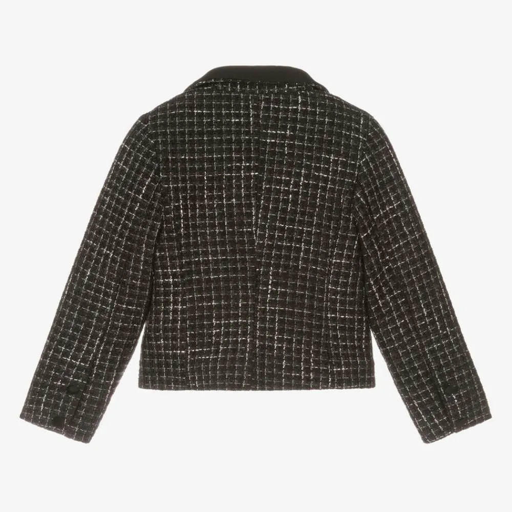 Piccola Speranza Coats & Jackets*Girls Black Tweed Blazer