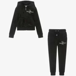 Juicy Couture Tracksuits*Girls Black Velour Tracksuit