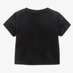 Guess Tops*Girls Black Velour T-Shirt