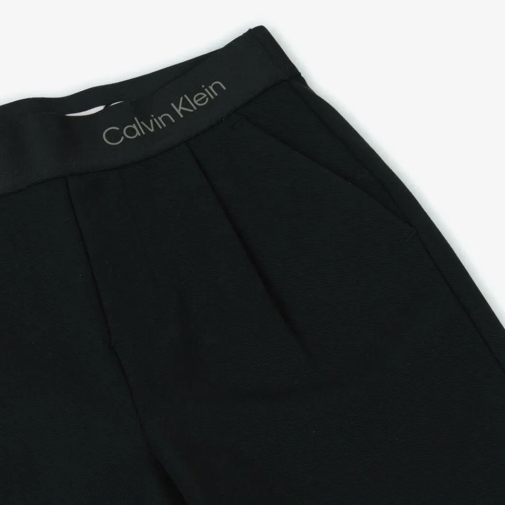 Calvin Klein Trousers*Girls Black Wide Leg Trousers