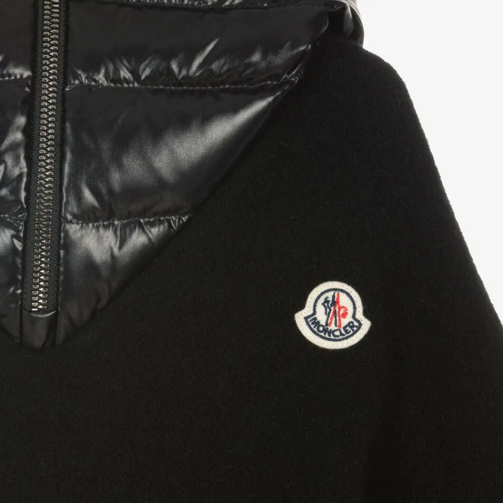 Moncler Enfant Coats & Jackets*Girls Black Wool & Down Cape