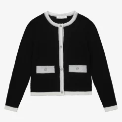 Monnalisa Tops*Girls Black Wool Cardigan