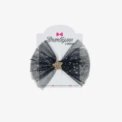 Bowtique London Hair Accessories*Girls Blue & Gold Hair Clip (10cm)