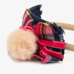 Miranda Hair Accessories*Girls Blue & Pink Tartan Hairband